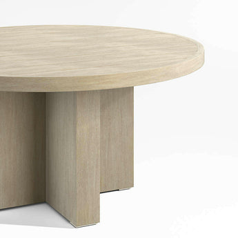 Mallorca 60" Round Wood Outdoor Dining Table.