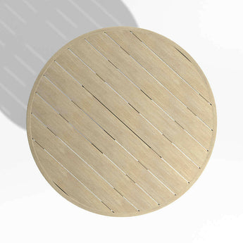 Mallorca 60" Round Wood Outdoor Dining Table.