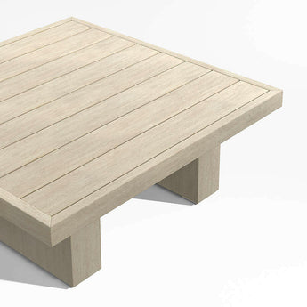 Mallorca 42" Square Wood Outdoor Coffee Table.