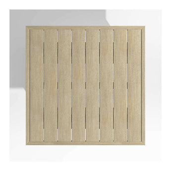 Mallorca 42" Square Wood Outdoor Coffee Table.