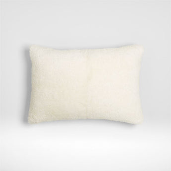 Malmo Shearling 22x15 Ivory Throw Pillow.