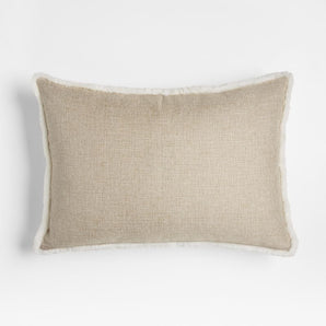 Malmo Shearling 22x15 Ivory Throw Pillow.