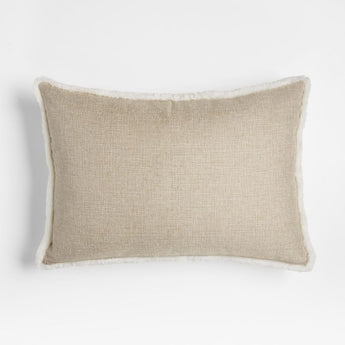 Malmo Shearling 22x15 Ivory Throw Pillow.