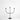 Candelabro Tridente de Metal Maloy