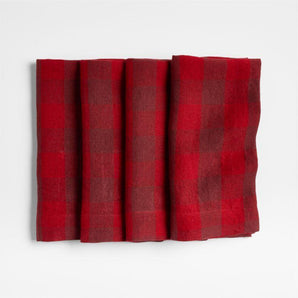 Marin Red Buffalo Check Napkin, Set of 4