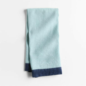 Marin Quiet Blue Linen Blend Kitchen Towel.