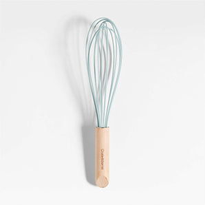 Marin Quiet Blue Silicone and Wood Whisk.