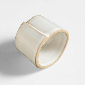 Marin Recycled Natural Stoneware Napkin Ring.