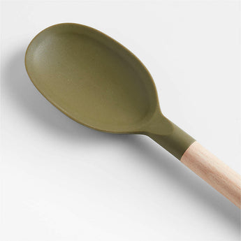 Marin Desert Green Silicone and Wood Spoon.