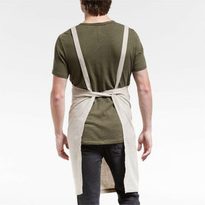 Marin Natural Tan European Flax ®-Certified Cotton Apron.