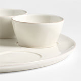 Marin White Platter with Bowls.