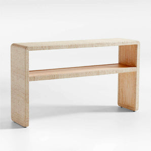 Meadow Grasscloth Console Table
