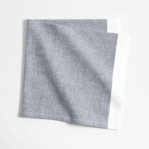 Mercer Deep Indigo Organic Cotton Dinner Napkin.