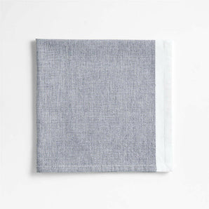 Mercer Deep Indigo Organic Cotton Dinner Napkin.