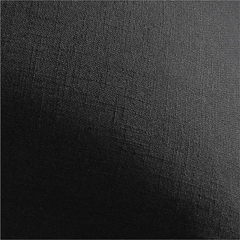 Black and White 23" Merrow Stitch Organic Cotton Pillow with Feather Insert.
