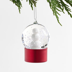 Snowman Snowglobe Christmas Tree Ornament
