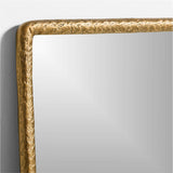 Mirabella Brass Metal Rectangle Floor Mirror 32"x76".