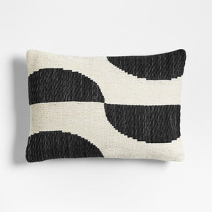 Modern Crescent Woven Kilim Throw Pillow