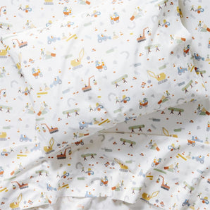 Kids Stay Cool Modern Trucks Organic Cotton Sheet Set