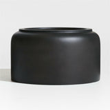 Modern Crock Low Black Planter.