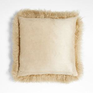 Rye Brown Mongolian Sheepskin 20x20 Thro.