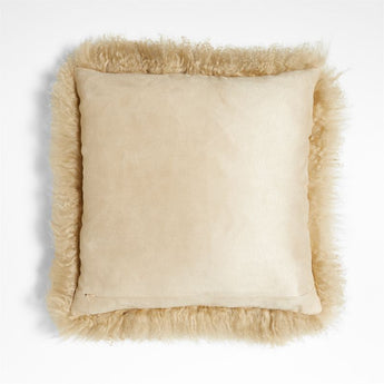 Rye Brown Mongolian Sheepskin 20x20 Thro.