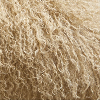 Rye Brown Mongolian Sheepskin 20x20 Thro.