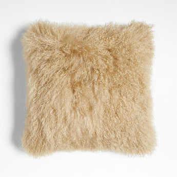 Rye Brown Mongolian Sheepskin 20x20 Thro.