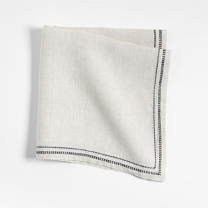 Embroidered Hem EUROPEAN FLAX ™-Certified Napkin