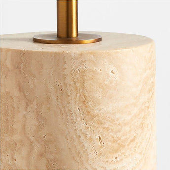 Navagio Travertine Table Lamp 18.5".