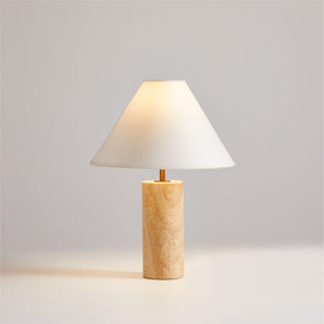 Navagio Travertine Table Lamp 18.5".