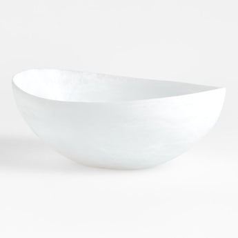 ENaya Resin Serving Bowl White.