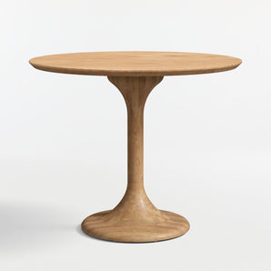 "Nero 36"" Round Wood Dining Table".