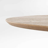 Nero 60" Natural Wood Oval Dining Table.