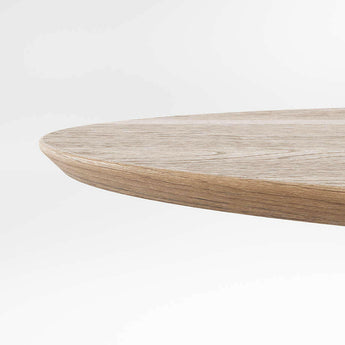 Nero 60" Natural Wood Oval Dining Table.