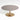 Nero 48" Concrete Dining Table with Brass Base.