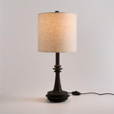 Noir Turned Wood Table Lamp.