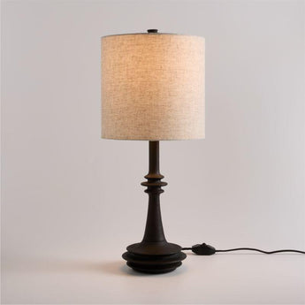 Noir Turned Wood Table Lamp.