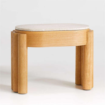 Oasis Oval Wood End Table.