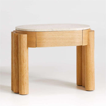 Oasis Oval Wood End Table.