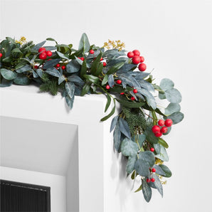 Faux Olive and Berry Garland
