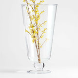 Ophelia Clear Hand Blown Glass Tall Vase 22".