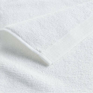 Bright White Antimicrobial Organic Cotton Washcloth.