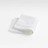 Bright White Antimicrobial Organic Cotton Washcloth.