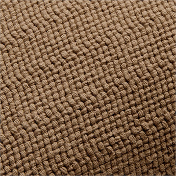Organic Cotton Basketweave 20" Camel Tan.