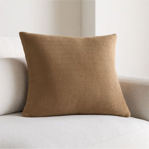 Organic Cotton Basketweave 20" Camel Tan.