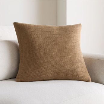 Organic Cotton Basketweave 20" Camel Tan.