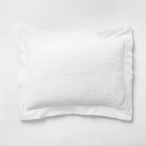 Funda de almohada de algodón orgánico con diseño de gofre