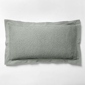 Funda de almohada de algodón orgánico con diseño de gofre