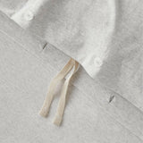 Cozysoft Organic Cotton Jersey Heathered Ivory Full/Queen Duvet Cover.